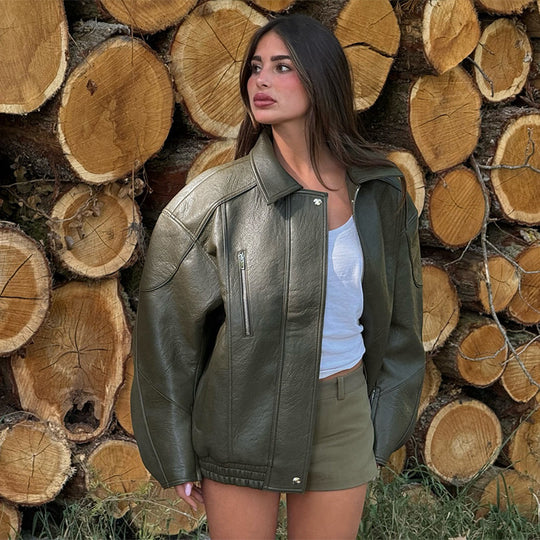 Damen jacke mit lässigem Oversized-Schnitt EB