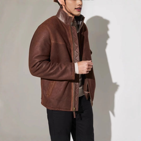 Herren hochwertige jacke mit elegantem Steppdesign EB