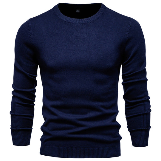 Herren Rundhals Pullover aus hochwertiger Baumwolle EB