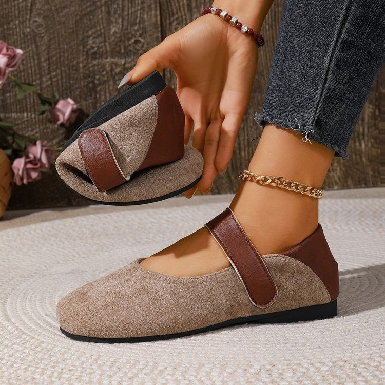 Damen Komfortable Ballerinas mit elastischem Riemen EB