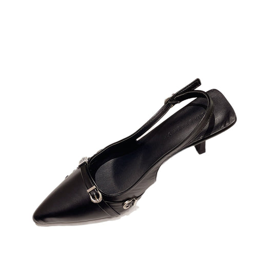 Damen Slingback High Heels mit eleganter Schnallenverzierung EB