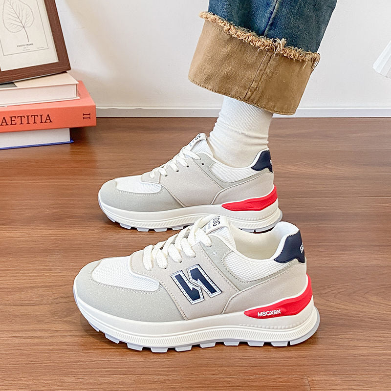 Damen Sportliche Sneaker mit strickbarem Kragen und bequemer Dämpfung EB