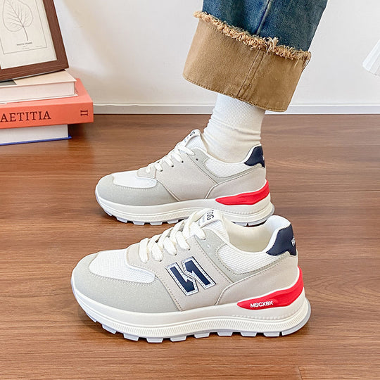 Damen Sportliche Sneaker mit strickbarem Kragen und bequemer Dämpfung EB
