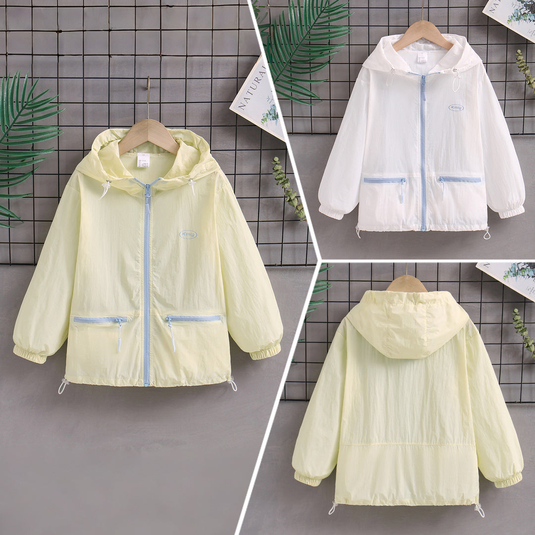 Damen nan ultraleichte Kapuzen-Windjacke mit Reißverschlusstaschen R&B