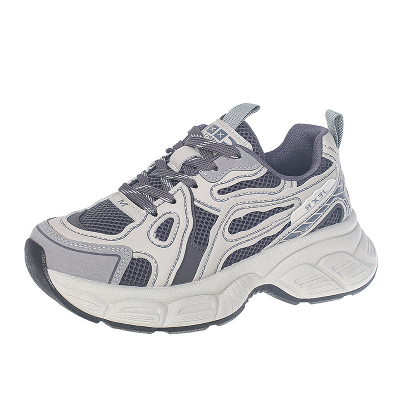 Damen Sportliche Lauf- und Freizeit-Sneaker mit atmungsaktiven Mesh-Einsätzen und dämpfender Sohle EB