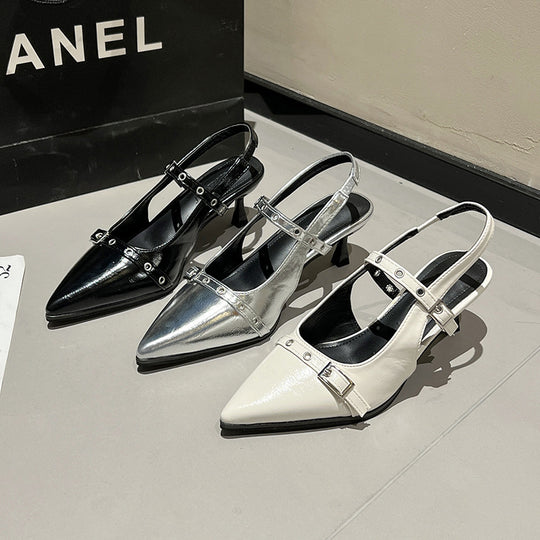 Damen eleganter Slingback-Pumps mit modischen Stilelementen EB