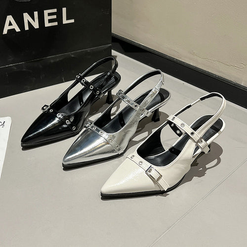Damen eleganter Slingback-Pumps mit modischen Stilelementen EB