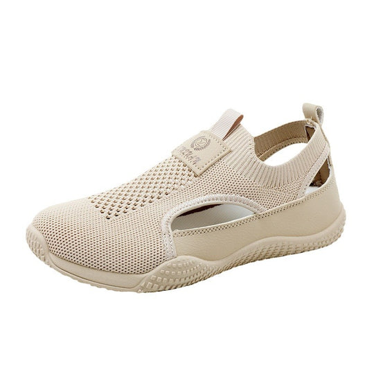 Damen Atmungsaktive Freizeitschuhe mit elastischem Einstieg und rutschfester Sohle EB