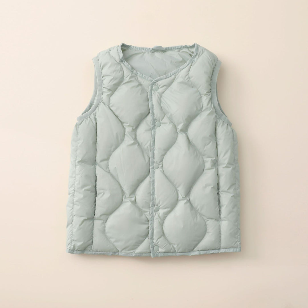 Damen Steppweste mit stylischem Quiltmuster und funktionalen Druckknöpfen EB