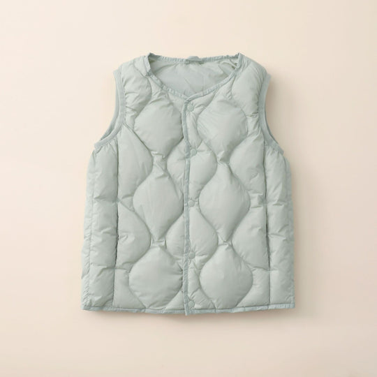 Damen Steppweste mit stylischem Quiltmuster und funktionalen Druckknöpfen EB