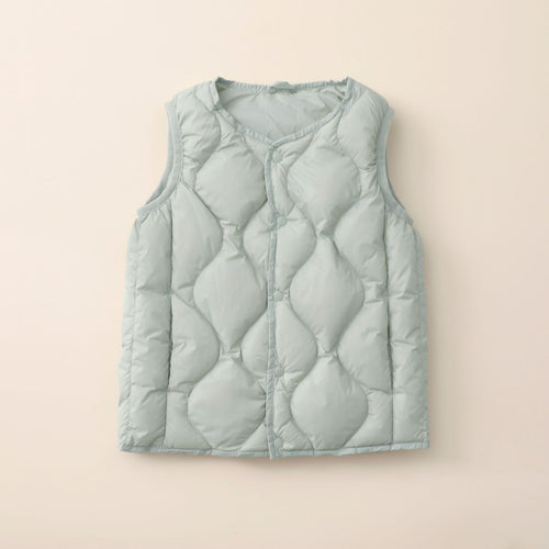 Damen Steppweste mit stylischem Quiltmuster und funktionalen Druckknöpfen EB
