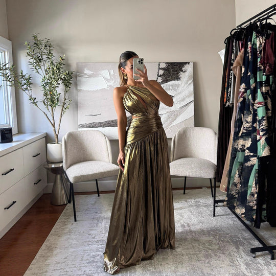 Damen Glamouröses Wickelkleid mit einer asymmetrischen Silhouette und eleganten Cut-Outs EB