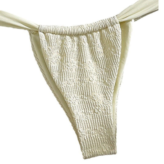 Damen Triangel-Bikini mit gerafftem Design und verstellbaren Trägern EB