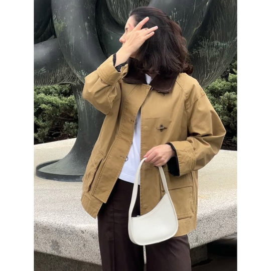 Damen Utility-Jacke mit klassischem Schnitt und hohem Kragen EB