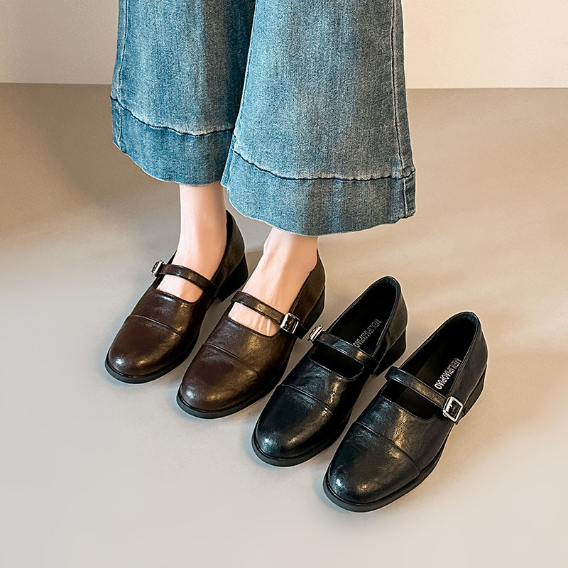 Damen Mary Jane Schuhe mit modischem Riemchen EB
