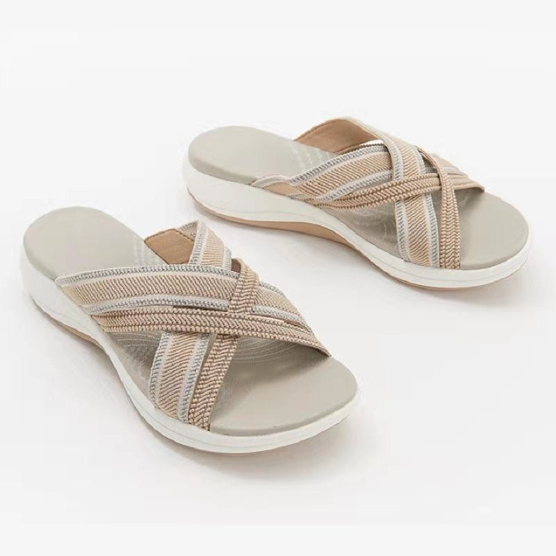 Damen komfortable Riemchen-Sandalen mit verstellbarem Design EB