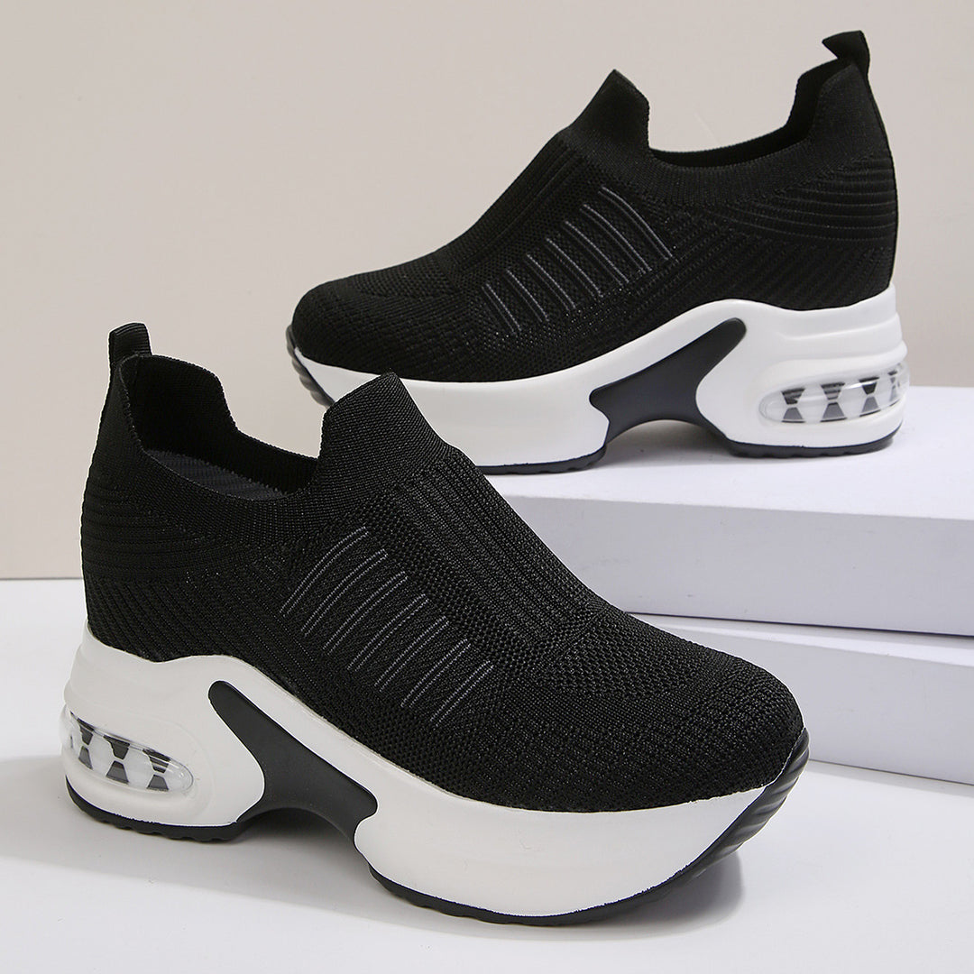 Damen Sneakers mit atmungsaktivem Strickoberteil und komfortabler Dämpfung EB