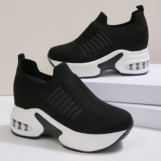 Damen Sneakers mit atmungsaktivem Strickoberteil und komfortabler Dämpfung EB