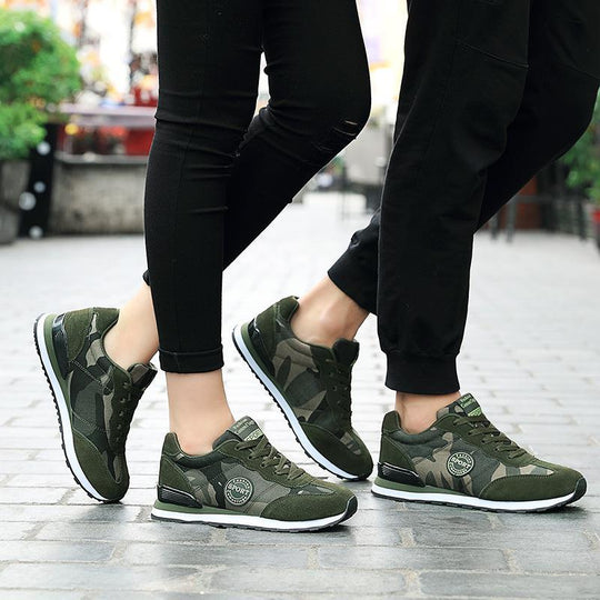 Damen Sportliche Sneaker im Camouflage-Design mit dämpfender Sohle EB