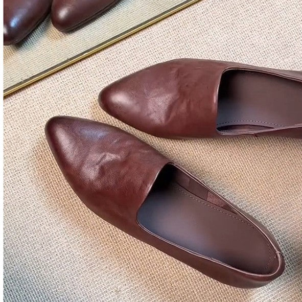Damen spitz zulaufende Mokassins mit elegantem Schlupfdesign EB