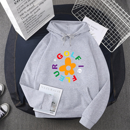 Damen Kapuzenpullover mit kreativem Blumen-Grafikdesign und bequemer Passform EB