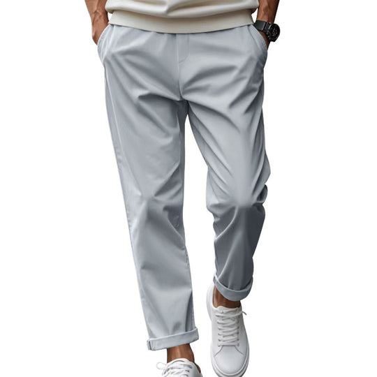 Herren elegante Chino-Hose mit bequemem Bund und modischem Schnitt EB
