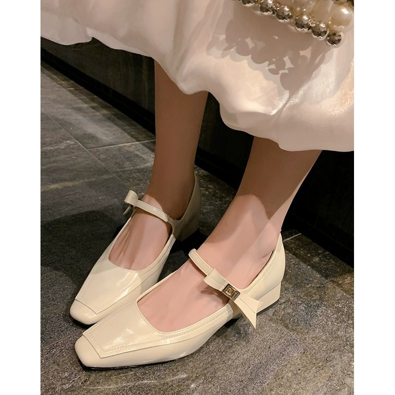 Damen elegante Slingpumps mit modischem Riemchen und komfortablem Blockabsatz EB