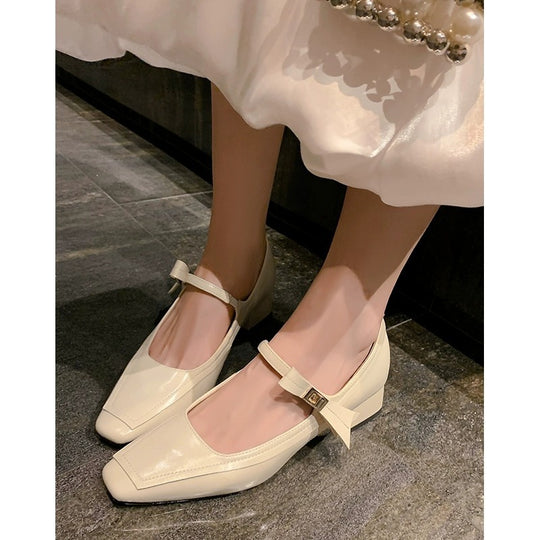 Damen elegante Slingpumps mit modischem Riemchen und komfortablem Blockabsatz EB