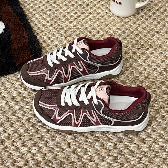 Damen sportliche Sneakers mit atmungsaktivem Obermaterial und rutschfester Sohle EB