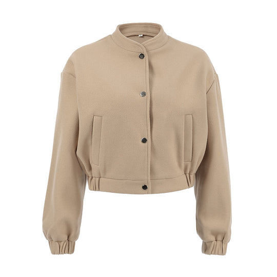 Damen sportliche cropped Jacke mit praktischen Taschen und hochwertigem Material EB