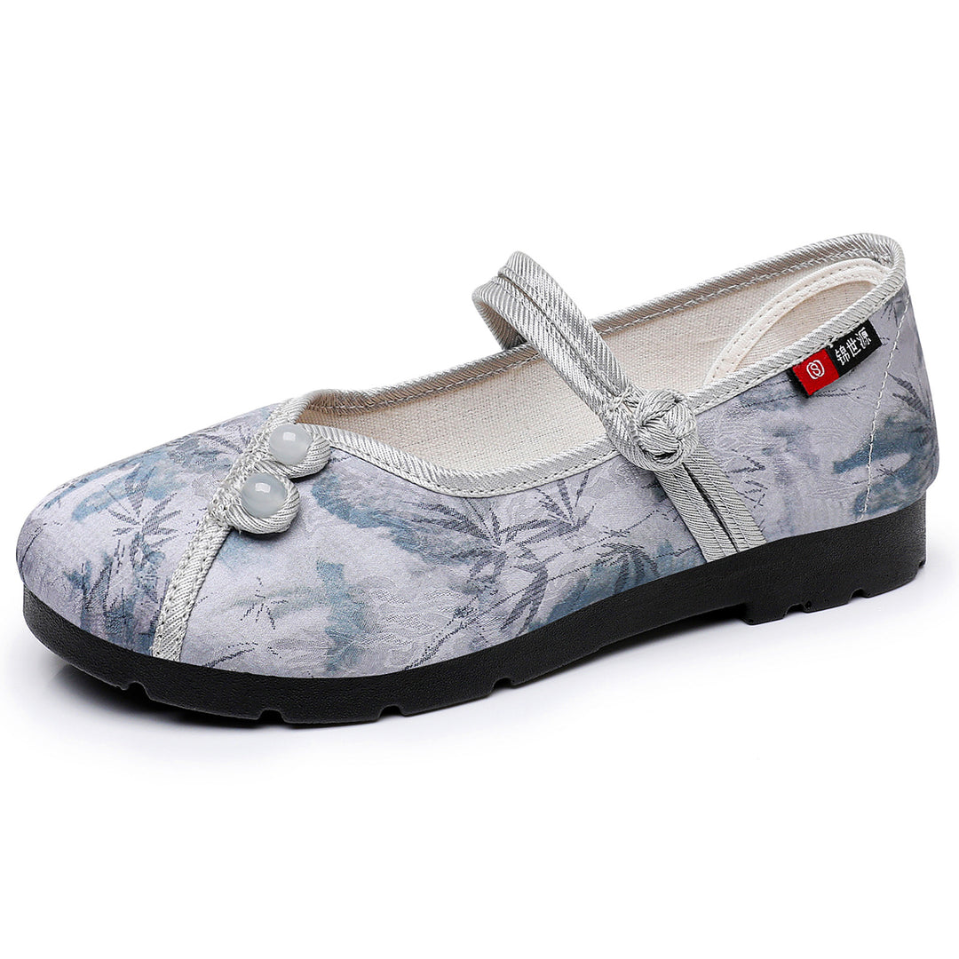 Damen ballerina Schuhe mit floralem Design EB