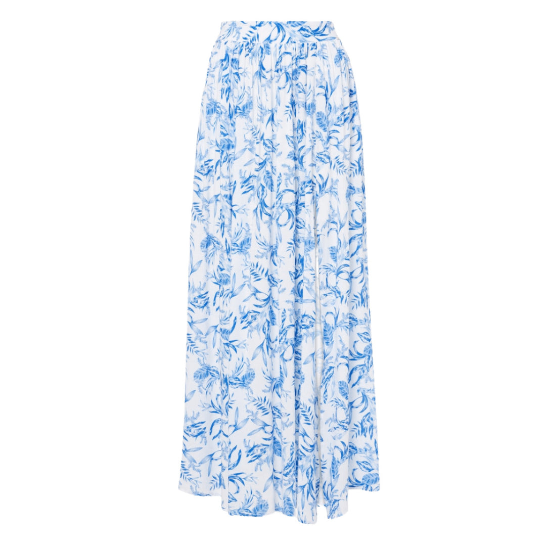 Damen Badeanzug mit asymmetrischem Schnitt und passendem Maxi-Rock EB