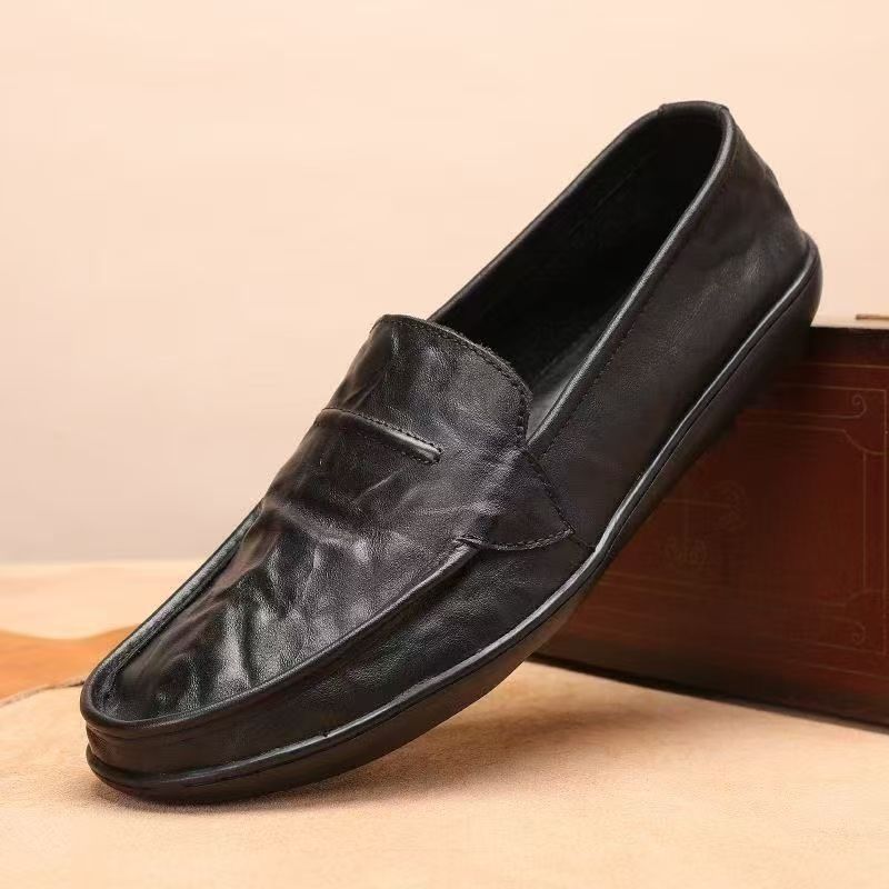 Damen Elegante Mokassins aus weichem Leder mit rutschfester Sohle EB