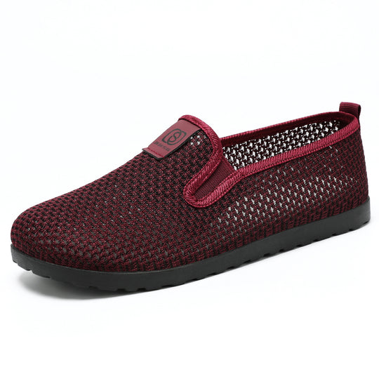 Damen nan atmungsaktiver gestrickter Slipper mit elastischem Einstieg und dämpfender EVA-Laufsohle EB
