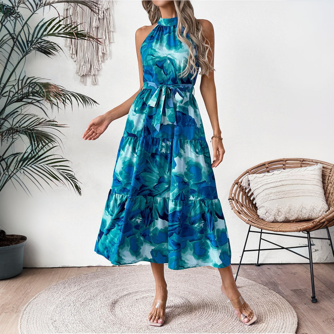 Damen Midikleid mit modernem Oberteil und Schößchen EB