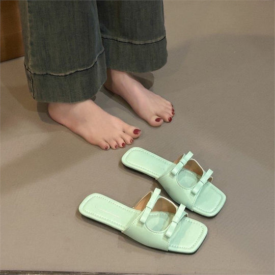 Damen modische Riemchensandalen mit eleganten Schleifen EB