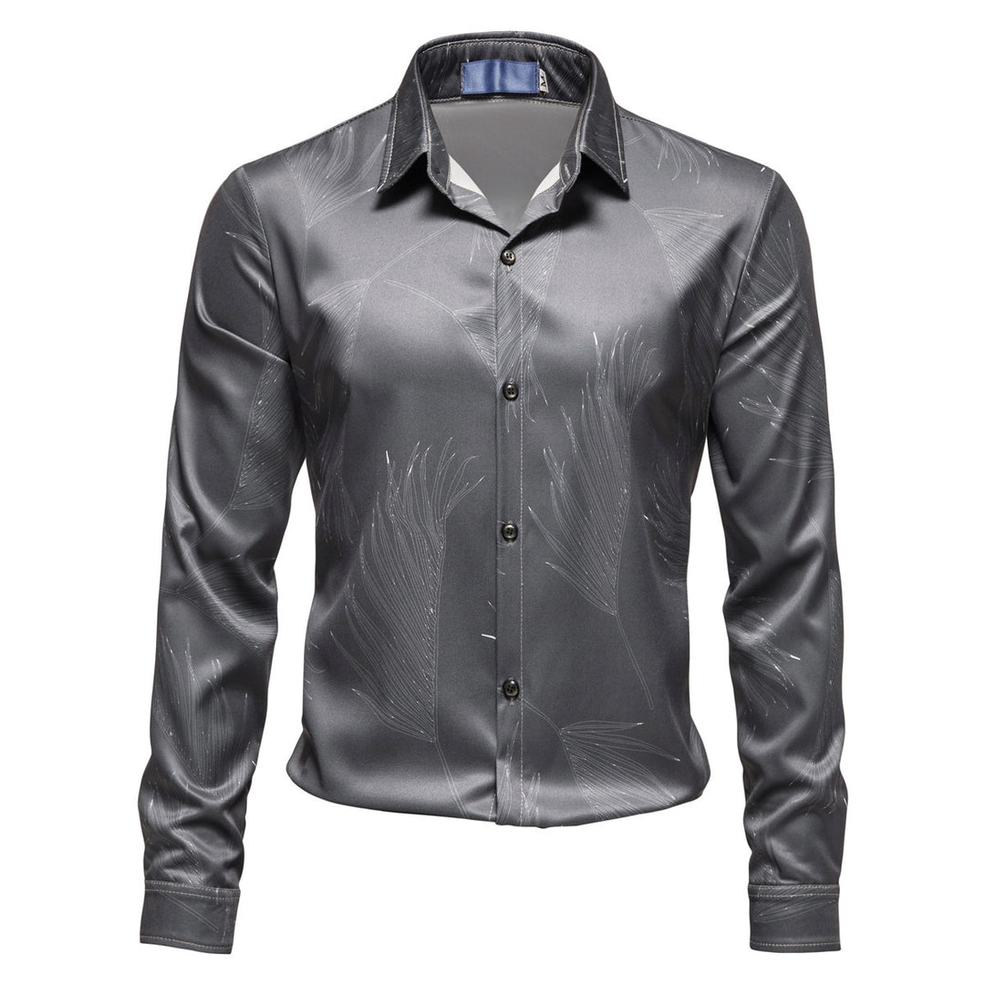 Herren Hemd mit elegantem Muster und modernem Glanz EB