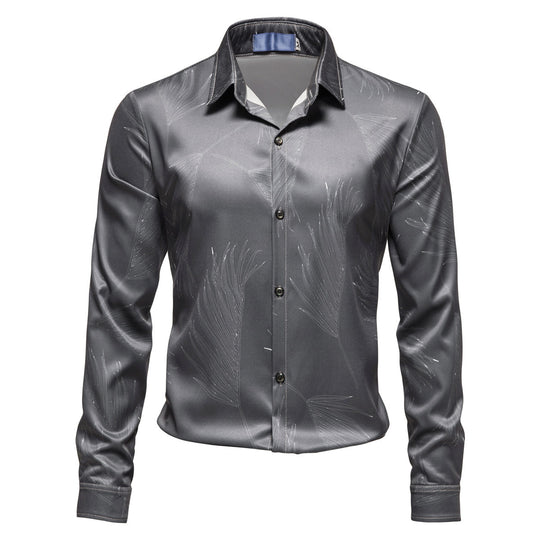 Herren Hemd mit elegantem Muster und modernem Glanz EB