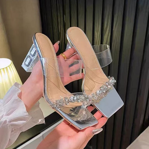 Damen Glamouröse Sandalen mit funkelnden Akzenten EB