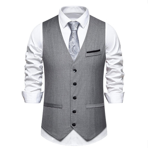 Herren elegante Anzugweste mit feiner Struktur und hochwertigem Material EB