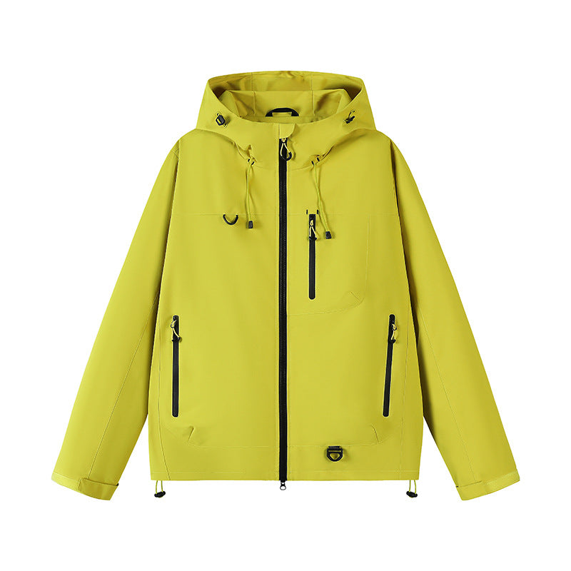 Damen technische Outdoor-Jacke mit Material und verstellbarem Kapuzensystem EB