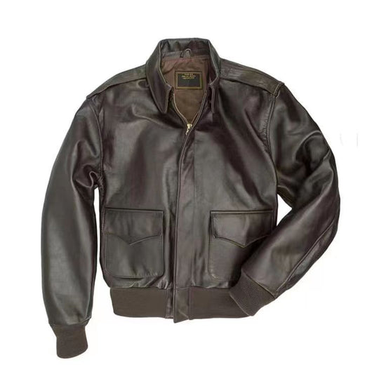 Herren Bikerjacke aus hochwertigem mit praktischen Taschen und elastischen Bündchen EB