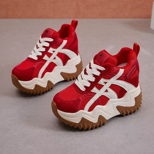 Damen Sportliche Chunky Sneakers mit atmungsaktiven Mesh und stabiler Sohle EB