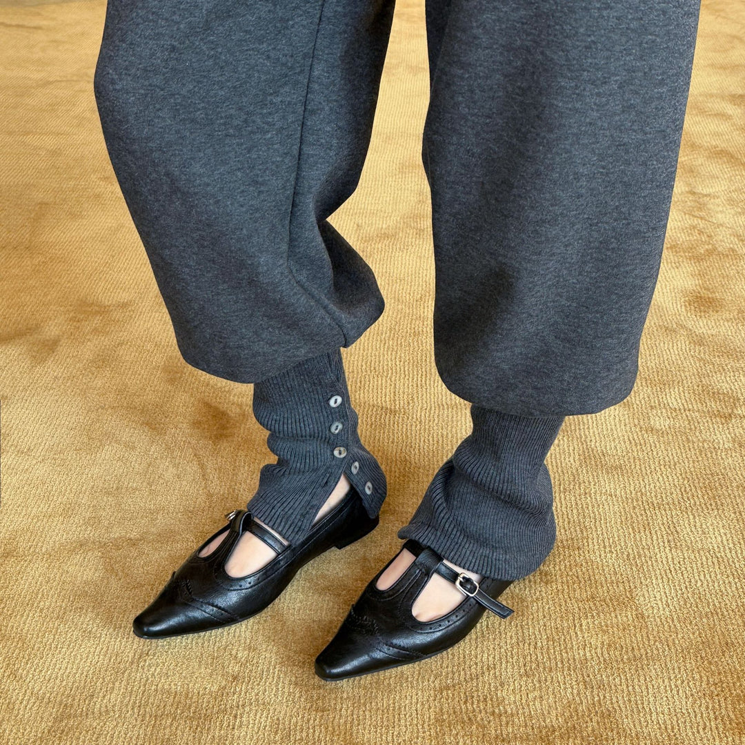 Damen Elegante Mary Jane Ballerinas aus hochwertigem Leder mit modischem Riemchen EB