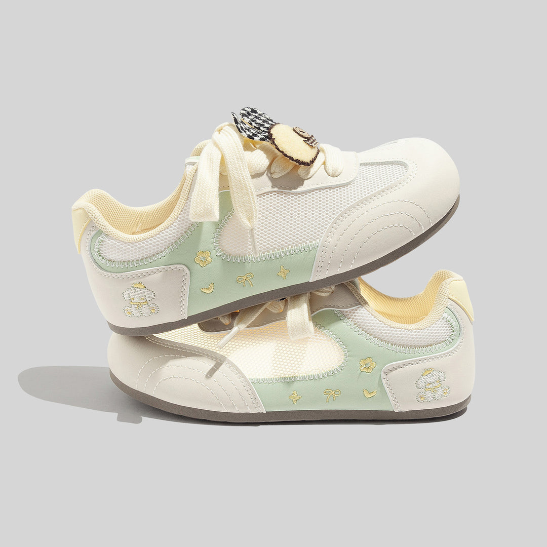 Damen Sportliche Sneakers mit verspieltem Tiermotiv und atmungsaktiver Mesh-Oberfläche EB