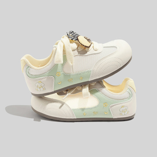 Damen Sportliche Sneakers mit verspieltem Tiermotiv und atmungsaktiver Mesh-Oberfläche EB