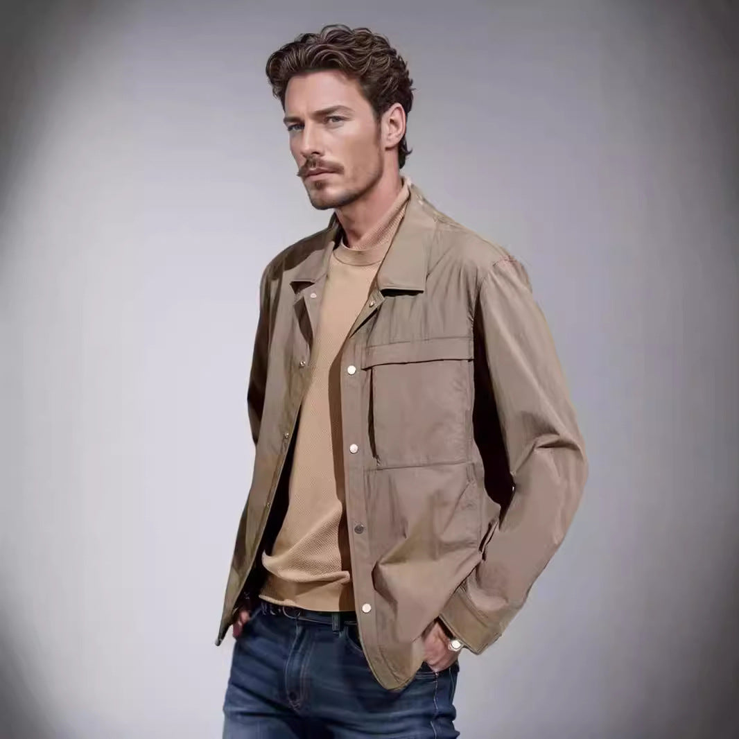Herren technische Freizeitjacke mit praktischen Taschen und leichtem Material EB