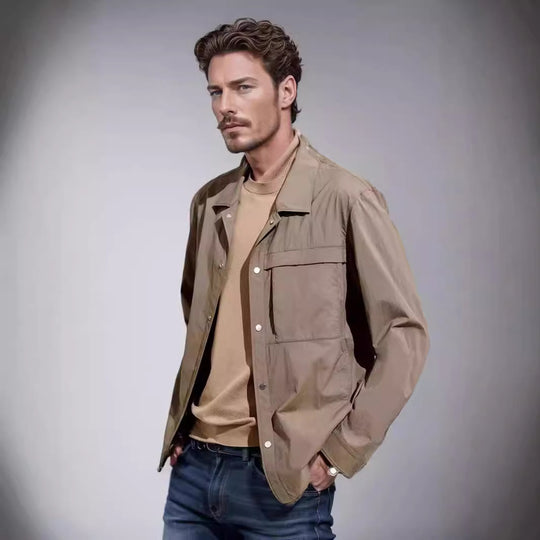 Herren technische Freizeitjacke mit praktischen Taschen und leichtem Material EB