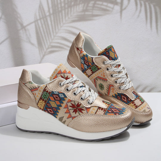 Damen Sportliche Sneakers mit kunstvoller Mustervariation und komfortabler Dämpfung EB