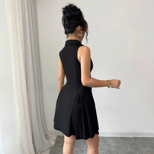 Damen Hemdblusenkleid mit schickem V-Ausschnitt und tailliertem Schnitt EB